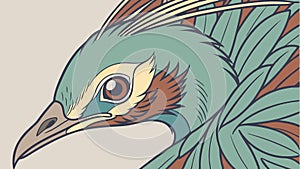 Kingfisher bird illustration, colorful wildlife and nature art vector design Generative AI photo