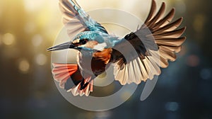 Kingfisher In Flight: Beautiful Bird Wallpaper In Uhd