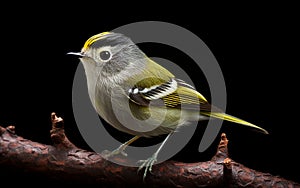A Kinglet against a White Background -Generative Ai