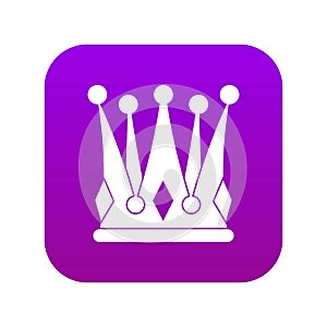 Kingly crown icon digital purple