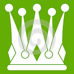 Kingly crown icon green