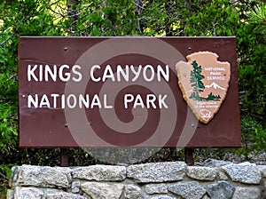 Kings Canyon National Park sign board photo