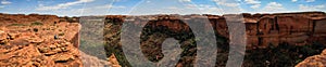 Panoramic view on the impressive King`s Canyon, Northern Territory, Australia photo