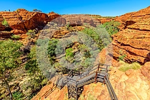 Kings Canyon wooden stairs