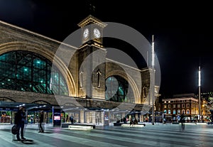 Kings cross station in the night, London photo
