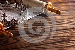 A Kings Crown on a Hebrew Scroll