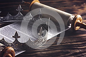 A Kings Crown on a Hebrew Scroll