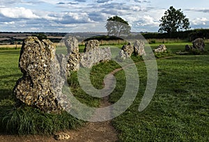 The Kings Men Neolithic Stone Circle, Rollright Stones, Wales, United Kingdom