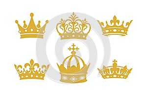 King & Princess Crown Vectors photo