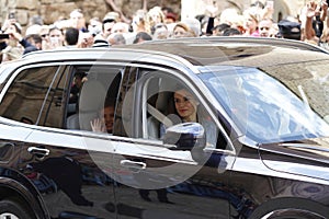 The Kings of Spain Felipe and Letizia and their daughters, in the traditional Easter Mass.