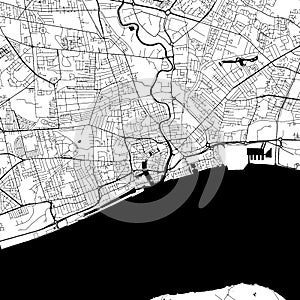 Kingston upon Hull Downtown Vector Map photo