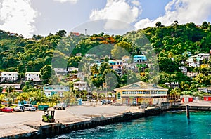 Kingstown view from harbor in Saint Vincent photo