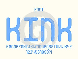 Kink font. Vector alphabet