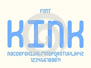 Kink font. Vector alphabet