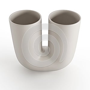 a Kink Vase Muuto, 3d rendering