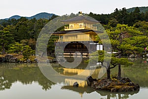 Kinkaku-ji golden pavillion in kyoto