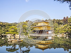 The Kinkaku-ji golden temple