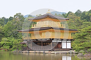 Kinkaku-ji or Rokuon-ji, a famous Zen Buddhist Temple, in Kyoto, Japan