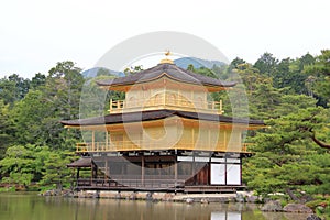 Kinkaku-ji or Rokuon-ji, a famous Zen Buddhist Temple, in Kyoto, Japan