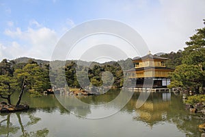 Kinkaku-ji Temple of the Golden Pavilion sunny day