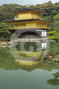 Kinkakuji - the famous Golden Pavilion at Kyoto, Japan