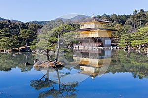 Kinkakuji Temple called The Golden Pavilion in Kyoto