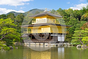 Kinkakuji Temple or The Golden Pavilion in Kyoto, Japan