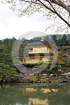 Kinkakuji Temple, Golden Pavilion at Kyoto, Japan.