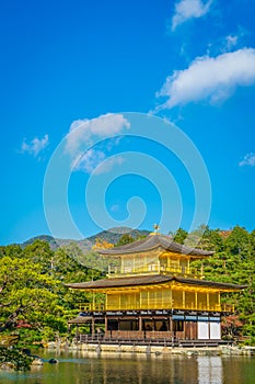 Kinkakuji Temple The Golden Pavilion in Kyoto, Japan .