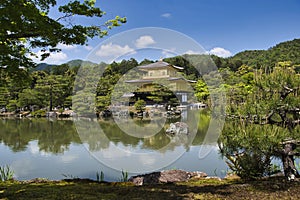 Kinkakuji temple. Golden Pavilion.  Kyoto Japan