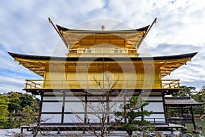 Kinkakuji temple Golden Pavillion, Zen Buddhist temple in Kyoto, Japan, UNESCO site