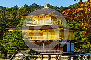 Kinkakuji temple in Kyoto, Japan