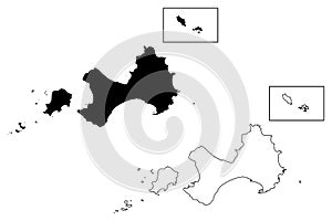 Kinmen County map vector