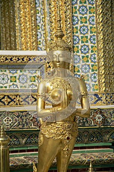 Kinnaree at the Temple of the Emerald Buddha, Grand Palace, Bangkok, Thailand photo