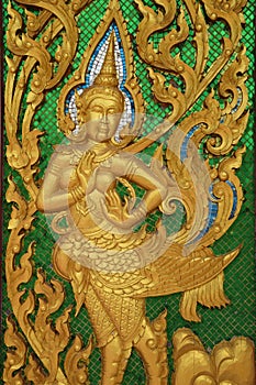 Kinnaree pictures in Thai temples photo
