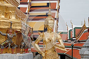 Kinnaree statue in wat phra keaw.