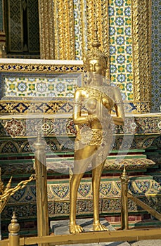 Kinnaree at the Temple of the Emerald Buddha, Grand Palace, Bangkok, Thail photo