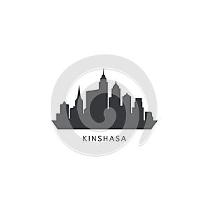 Kinshasa cityscape skyline city vector logo