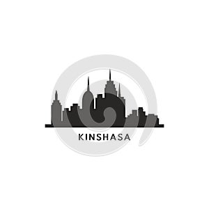 Kinshasa cityscape skyline city vector logo