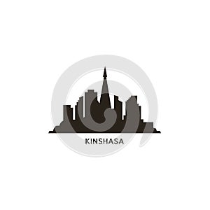 Kinshasa cityscape skyline city vector logo