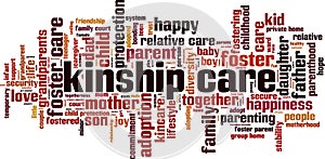 Kinship care word cloud