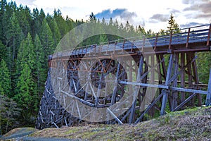 Kinsol Trestle wooden railroad bridge in Vancouver Island