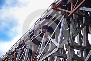 Kinsol Trestle wooden railroad bridge in Vancouver Island