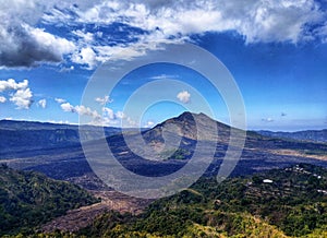 Kintamani Volcano Mountain Ranges at Bali Indonesia