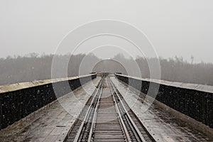 Kinzua Bridge Skywalk in the Snow