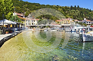 Kioni port in Ithaca Greece