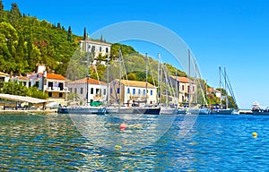 Kioni port at Ithaca Greece