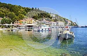 Kioni port in Ithaca Greece