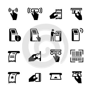 Kiosk icon set, vector eps10