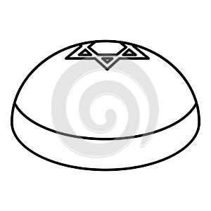 Kipa hat icon, outline style